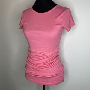 Vintage MICHAEL STARS Pink Stretch Crew Neck Short Sleeve Tee Shirt OS USA